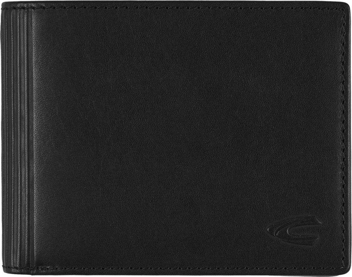camel active Leren Portemonnee Cliff Horizontal Wallet Black Zwart