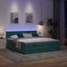 Maison Exclusive - Cadre de lit ottoman avec coussin de matelas gris foncé, 160x200 cm, velours