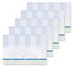 SIGEL H7350/5 papieren bureau-onderlegger DIN A2, kalender 2027-2029, dag- en weekplanning, 30 vellen, 5 stuks, blauw, afscheuronderlegger van duurzaam papier