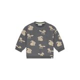 Babyface rechtvallende sweater met print - antraciet
