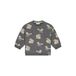 Babyface rechtvallende sweater met print - antraciet