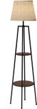 HOMCOM Staande lamp Metaal Zwart 42x42x166cm
