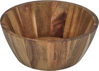Home Deco Factory Schaal - D16 cm - acacia hout - rond - fruitschaal - kom