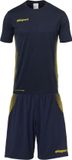 Uhlsport Score Sporttenue Korte Mouw Heren - Marine / Fluogeel | Maat: 3XL