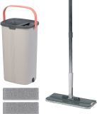Merkloos Relaxdays Vlakmopset met Emmer 5L Grijs