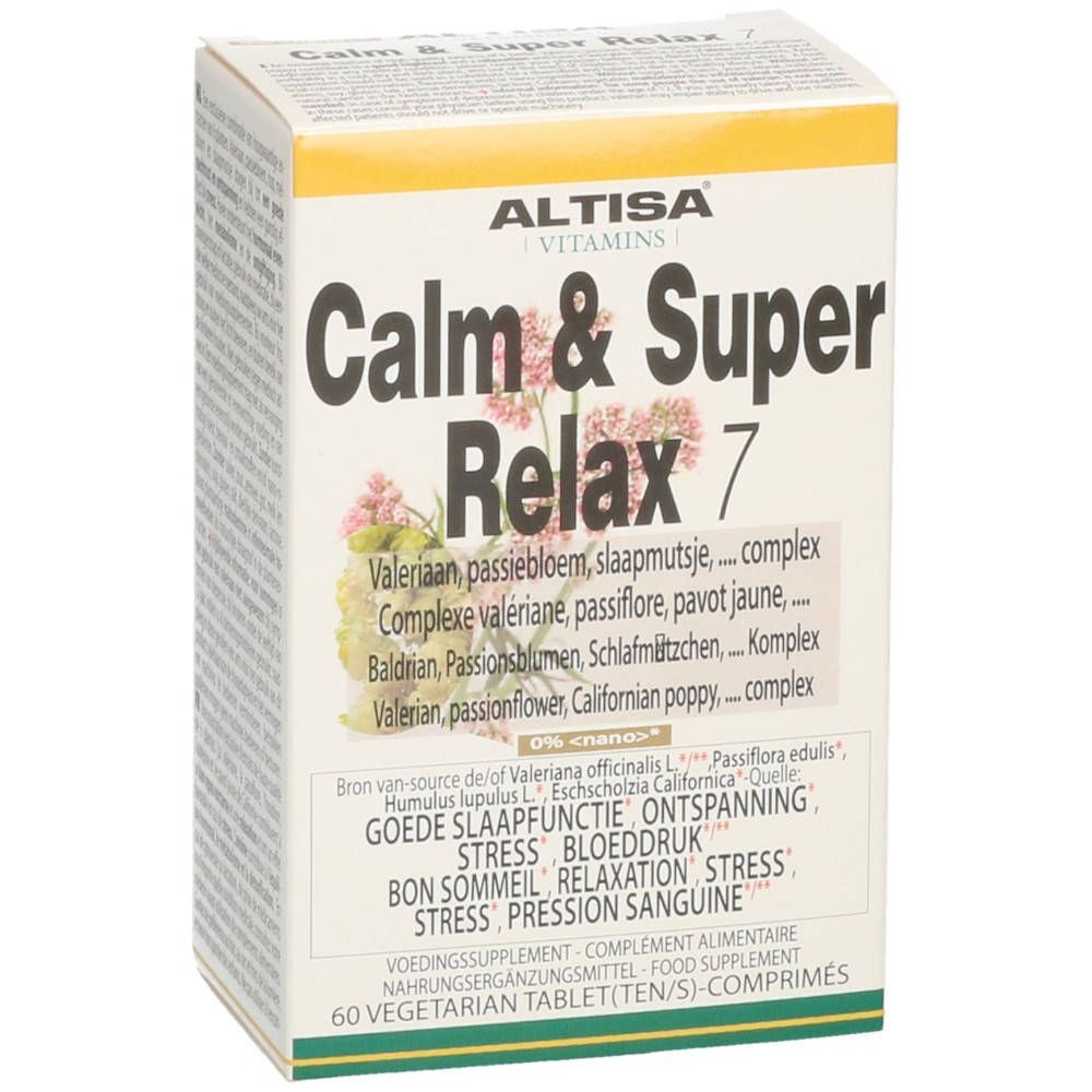 Altisa® Altisa Calm & Super Relax 7 Valeriaan Complex 60 tabletten