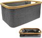 Panier à linge sans marque - Pliable en tissu bambou - Pour le linge et le rangement - Gris 50L