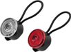 Benson LED fietslamp set - rond - rood/wit - 2-delig - 3 standen - 30 mm - voorlicht - achterlicht