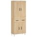VidaXL Hoge kast Sonoma-eikenhout, 69,5 x 34 x 180 cm, houtvezel