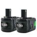 Ryobi batterie de remplacement, 6000mAh/9000mAh capacité, 18V lithium-ion, 2 pièces