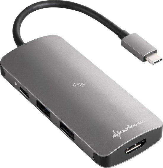 Sharkoon USB 3.0 Type C Multiport Adapter - Black