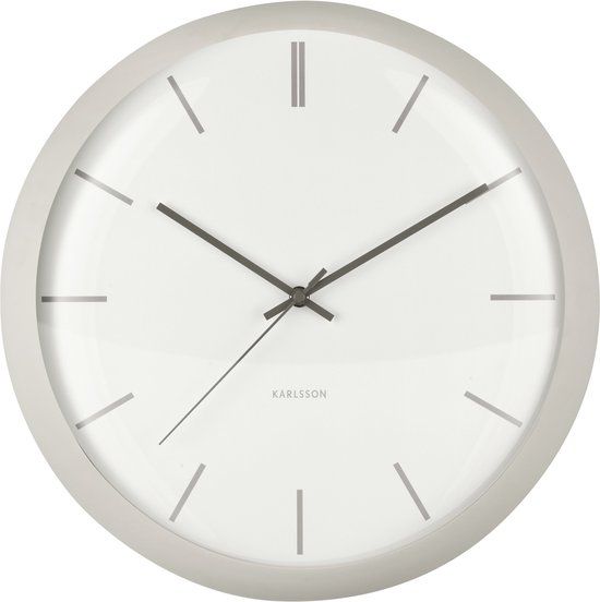 Karlsson Nirvana Globe Wandklok - 40 cm - Warmgrijs