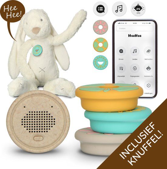 Alecto HeeHee met Knuffelkonijn - Baby Spraak Button - Interactief Vriendje