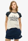 Superdry - Athletic Essentials T-shirt met raglan-kapmouwen - Dames - T-shirts