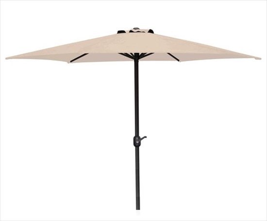 Garden Pro Parasol Creme Ø300 cm voor Tuin en Terras | met handig opdraaisysteem