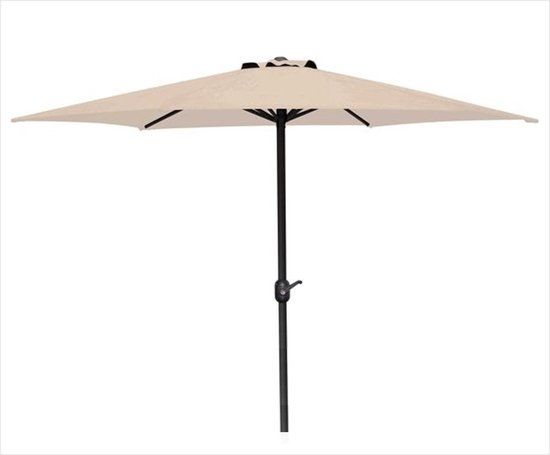 Parasol Creme Ø300 cm - Tuin en Terras - Handig Opdraaisysteem