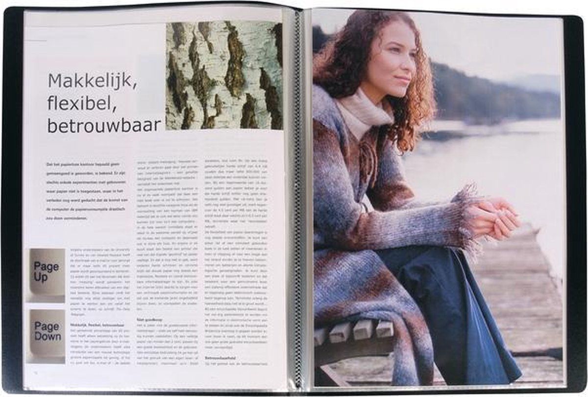 Kangaro Showalbum A4 PP - 20 tassen zwart met insteektas