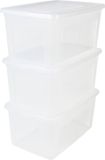 IRIS Clearbox Opbergbox - 50L - Kunststof - Transparant - Set van 3