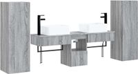 vidaXL Badkamermeubelset 5 st Grijs Sonoma 33 x 34,5 x 100 cm