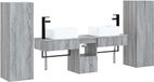 vidaXL Badkamermeubelset 5 st Grijs Sonoma 33 x 34,5 x 100 cm