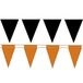 Folat - Feestvlaggetjes pakket - zwart/oranje - 60m - Halloween kleur