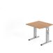 Hammerbacher Bureau carré avec pied en forme de C - 80x80 cm