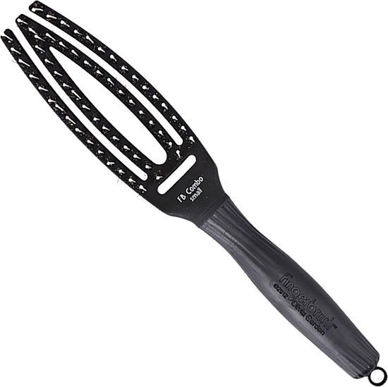 Olivia Garden Fingerbrush Small - Zwart - Haarborstel