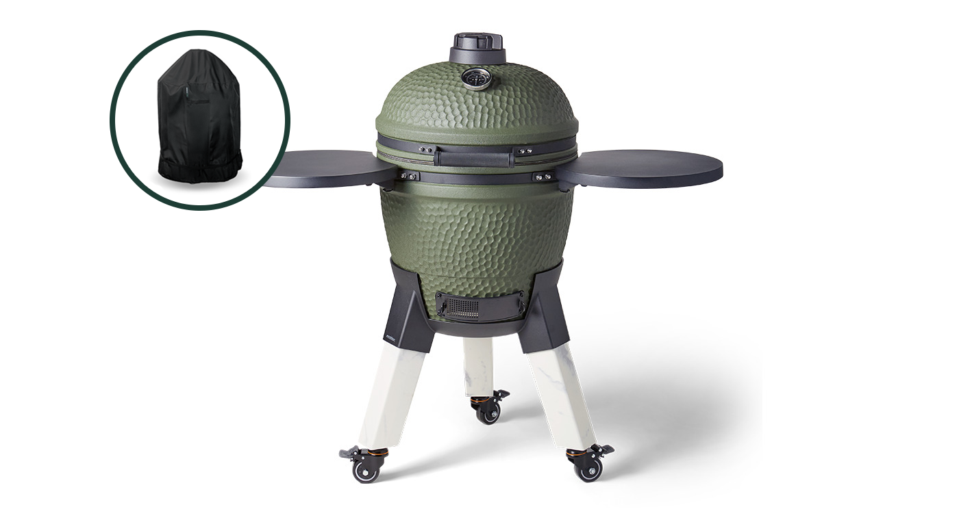 Moddern Kamado Green incl. Side-table & Marble-look Legs