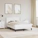 Maison Exclusive - Cadre de lit avec bandes lumineuses LED, blanc, 140 x 200 cm, simili cuir