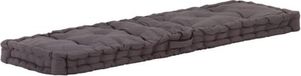 vidaXL Palletvloerkussen 120x40x7 cm katoen antraciet