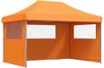 vidaXL Partytent, inklapbaar, pop-up model, met 3 zijpanelen, oranje