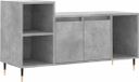 vidaXL Meuble TV 100x35x55 cm bois de manguier massif gris béton