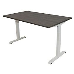 Euroseats Bureau Logan eiken met Wit frame 620-840 x 1400 x 800 mm