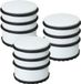 5five 5x Stuks ronde deurstopper wit 7 x 7,5 cm van metaal - Deurstop