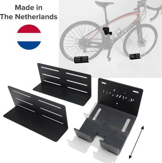 Flowter® Pedaalhanger - Fiets ophangsysteem - Matzwart - Max. 35 kg - Geschikt voor diverse fietstypes