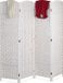 Relaxdays Kamerscherm 4 panelen - 170x160 cm - opvouwbaar - hout - papiertouw - wit