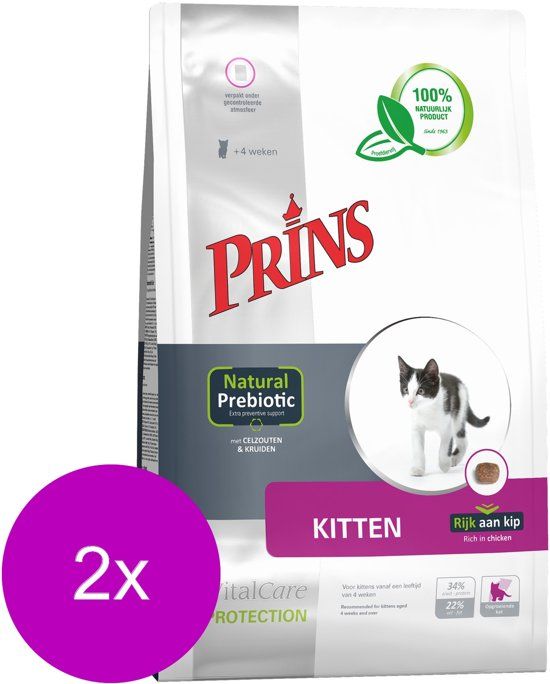 Prins Vitalcare Protection Kitten - Kattenvoer - 2 x 1.5 kg