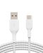 Belkin BoostCharge gevlochten USB-C-kabel, 1 m, wit