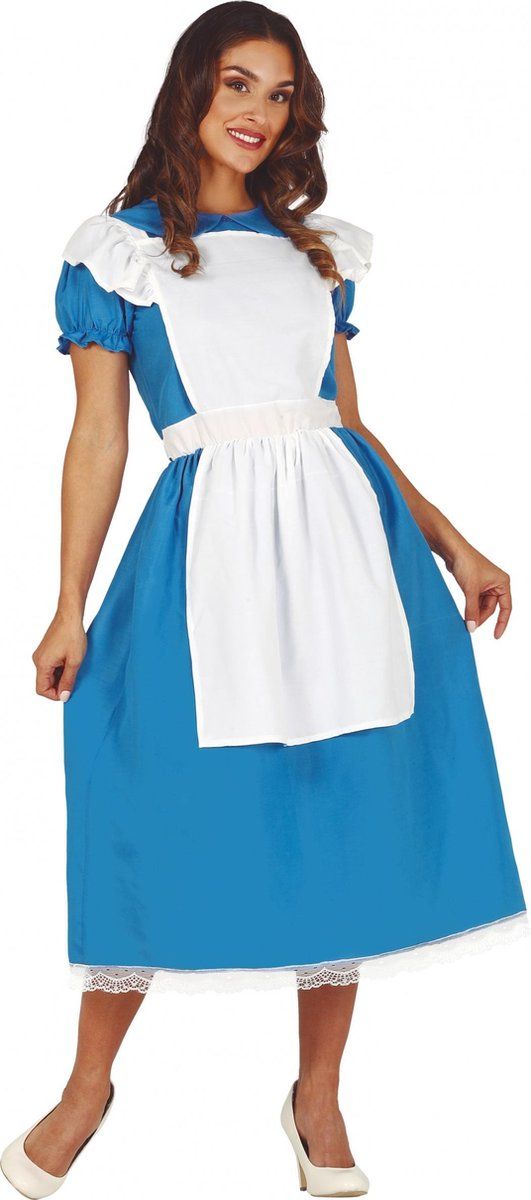 Fiestas Guirca Verkleedjurk Dames Blauw/wit Maat 36-38