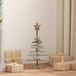 vidaXL Sapin de Noël marron 60 cm teck massif