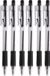 Urban Living Balpennen - 24x stuks - zwart - softgrip - kliksysteem