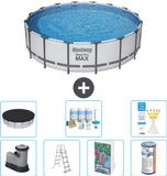 Bestway Rond Steel Pro MAX Zwembad - 488 x 122 cm - Grijs