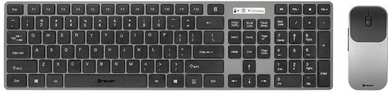 Tracer SET TRAKLA46773 toetsenbord Inclusief muis Kantoor RF Draadloos QWERTY Zwart, Grijs