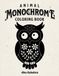 Animal Monochrome Coloring Book: 39 Simple Animal Silhouette Pages for Adult Relaxation and Stress Relief