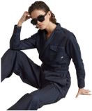 G-Star Tailored Wrap Jumpsuit Dames Lange Mouw Katoen Denim S Worn in Adrift Cobler