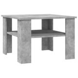 VidaXL Salontafel 60x60x42 cm bewerkt hout betongrijs