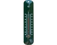 Merkloos / Sans marque Outside Living Industries Nederland B.V. Thermometer - groen - metaal - 6.5 x 30 cm - buiten themometers