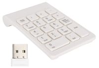 Mini clavier - Numpad - Bloc de touches numérique - Sans fil 2.4g - 18 touches - Blanc