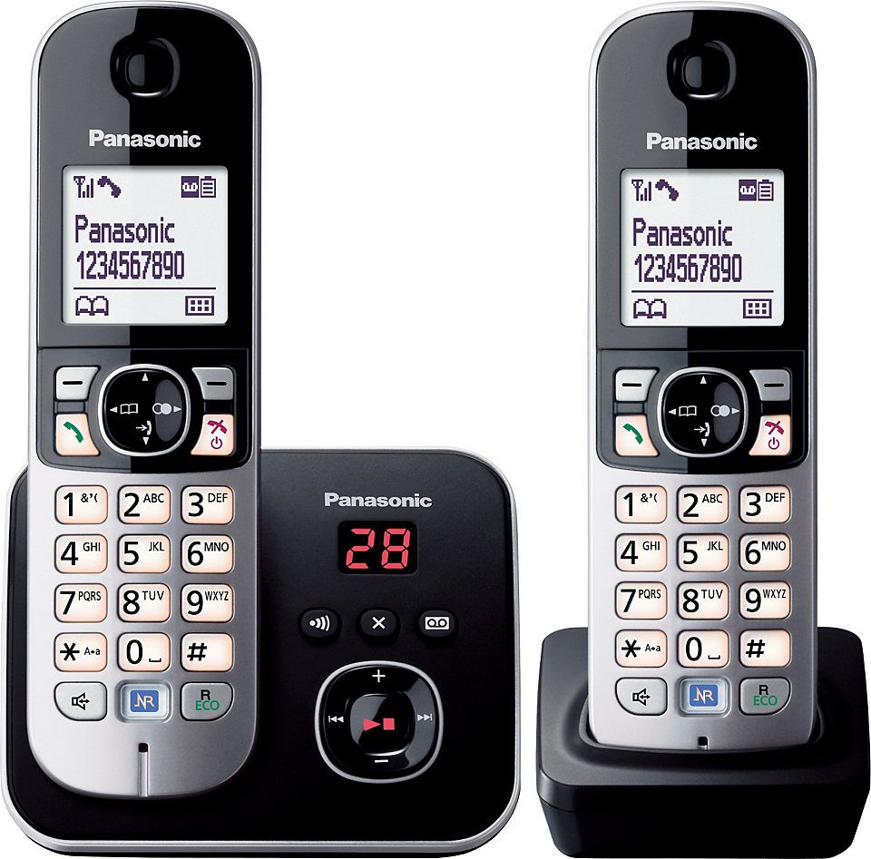 Panasonic KX-TG6822GB Duo DECT telefoon met Antwoordapparaat - Zwart/Zilver