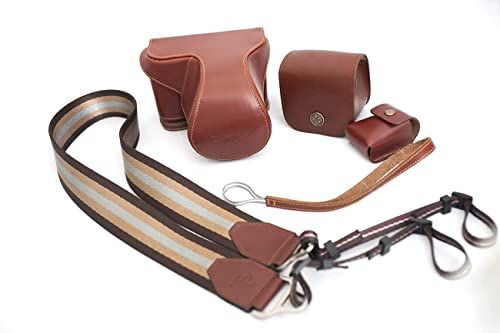 TP Handgemaakte Genunie echt lederen Full Camera Case en accessoires voor Sony NEX-F3 NEX F3